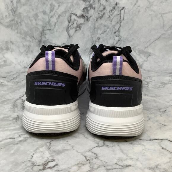 Skechers Size 9 White Black Multi Carbix Work Shoes Lace Up Composite Toe P16-19 - Picture 5 of 12